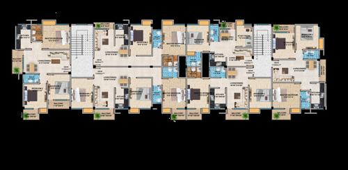  greens Cluster Plan from 1st to 2nd Floor