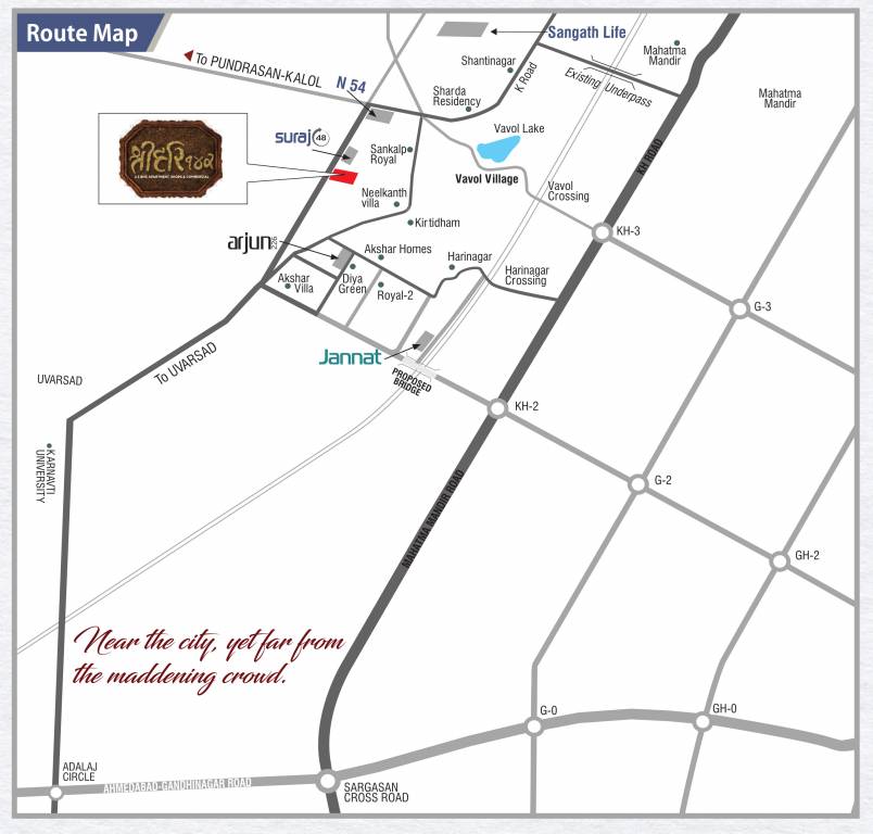  shree hari 142 phase 2 Location Plan