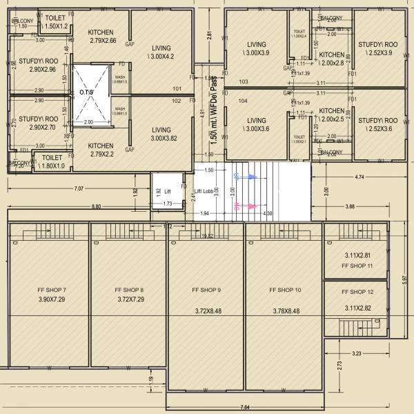 Tower A Cluster Plan dhanlaxmi-avenue-phase-1 Tower A Cluster Plan