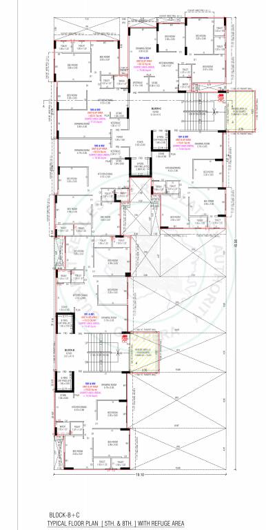  pratham riyom Block B & C Cluster Plan For 5th & 8th Floor