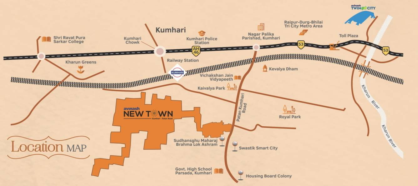  new town Location Plan