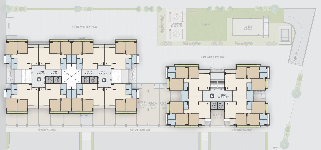  dharti saket heaven phase 2 Tower B Cluster Plan