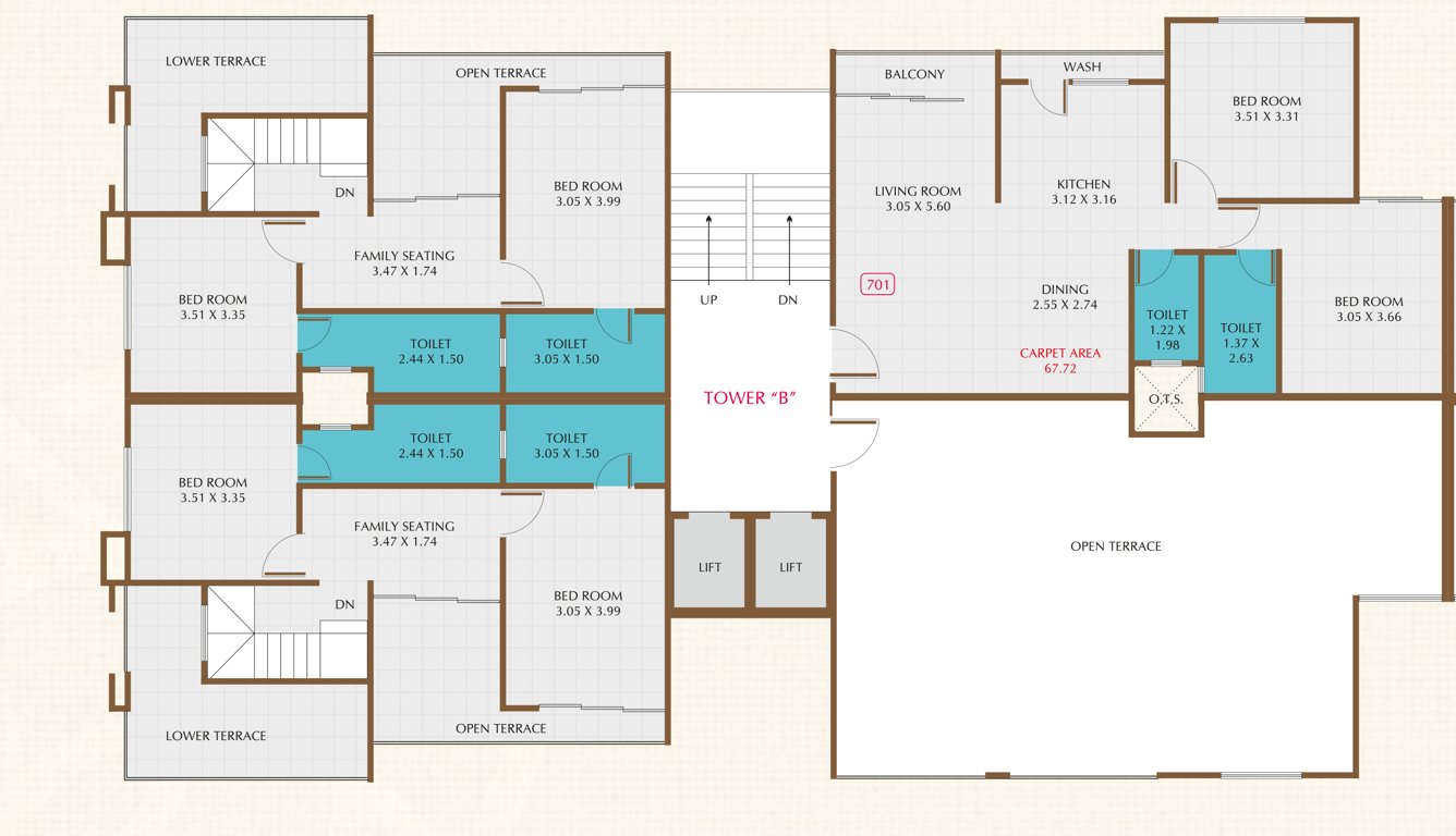 etihad towers phase 2 B Cluster Plan