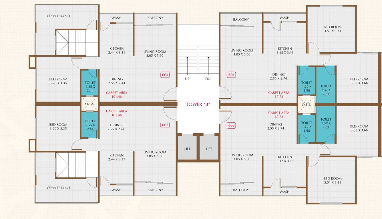 etihad towers phase 2 B Cluster Plan
