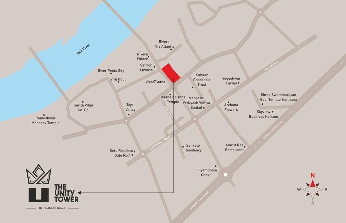  the unity tower Location Plan