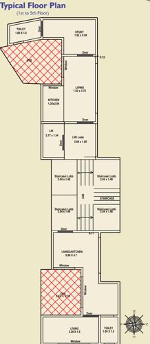  lavitra-flats-phase-1 Tower A Cluster Plan from 1st to 5th Floor