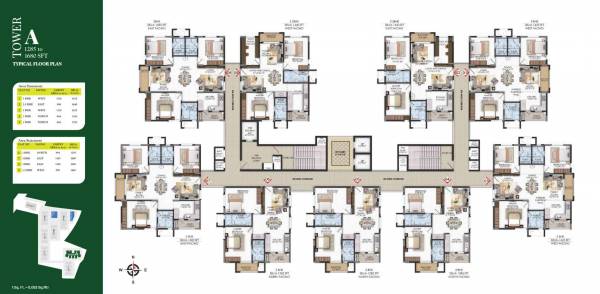  gardens-by-the-brook Tower A Typical Cluster Plan