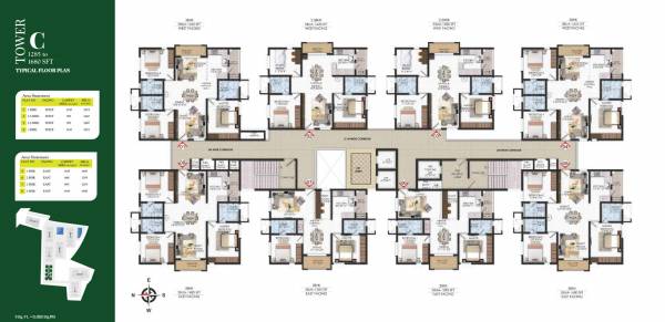  gardens-by-the-brook Tower C Typical Cluster Plan