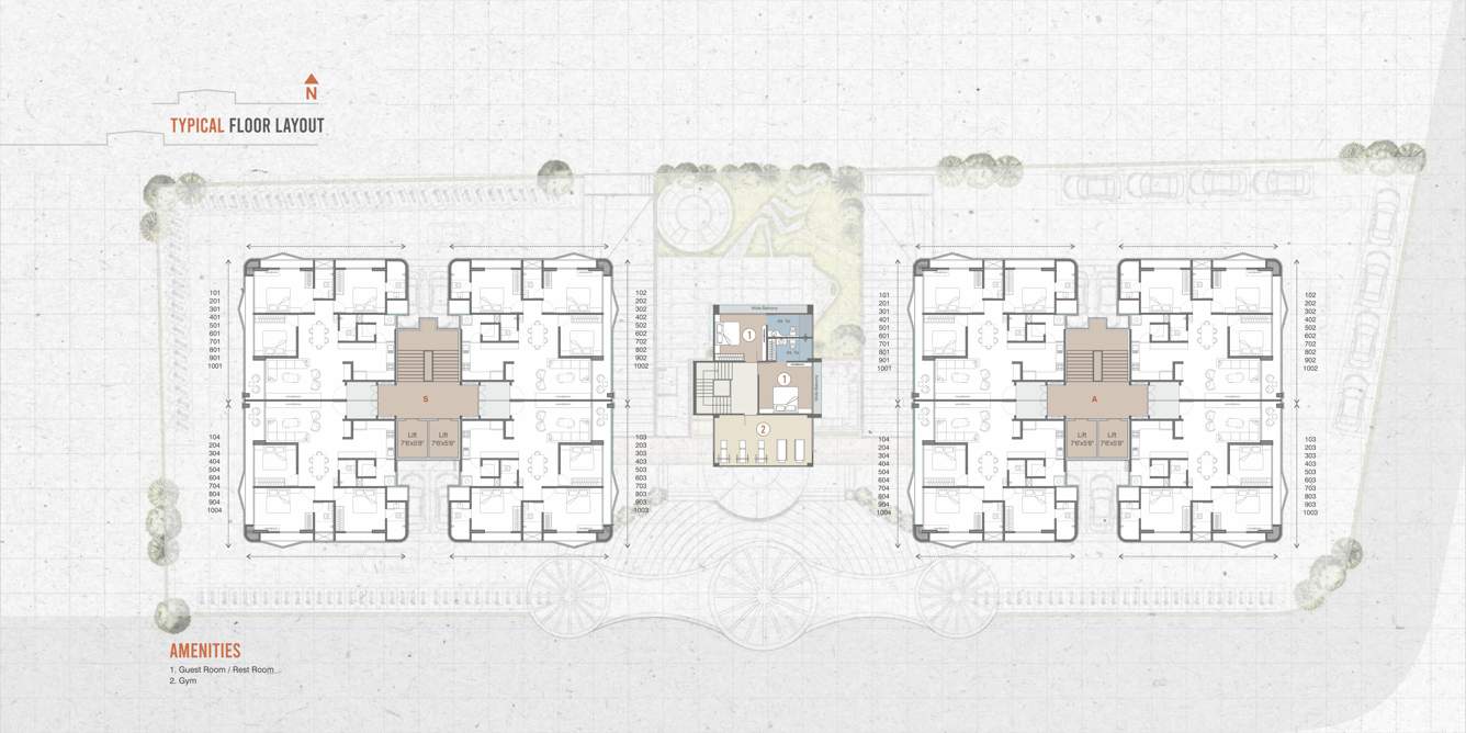  aatmiya selenite Tower A And B Cluster Plan for Typical Floor