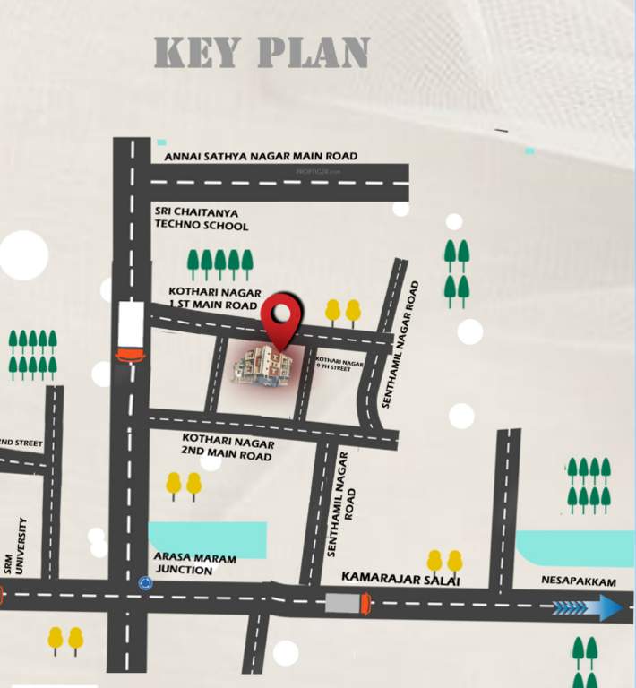  sivasankari apartments Location Plan