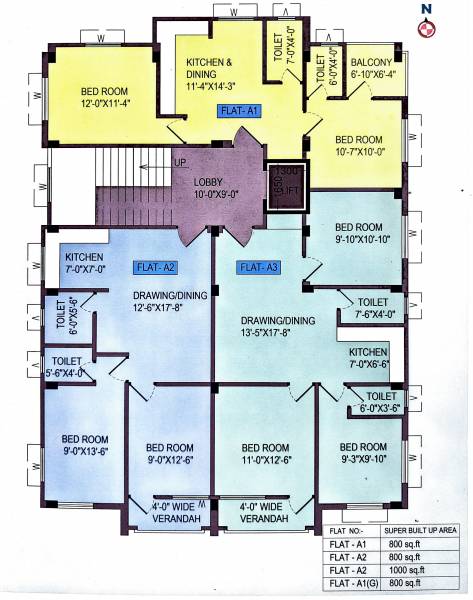  madhuri-apartment Cluster Plan