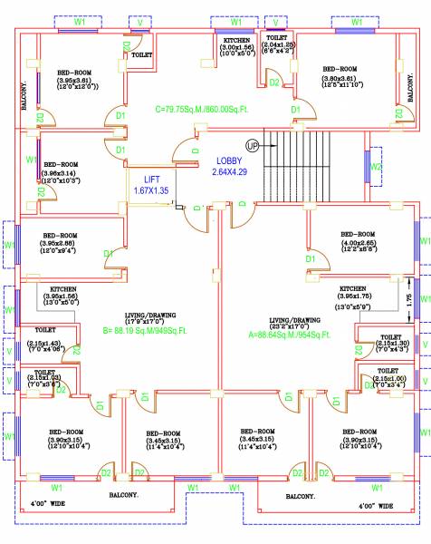  sudipta-apartment Sudipta Apartment Cluster Plan