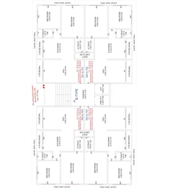  vastu palace building B Cluster Plan