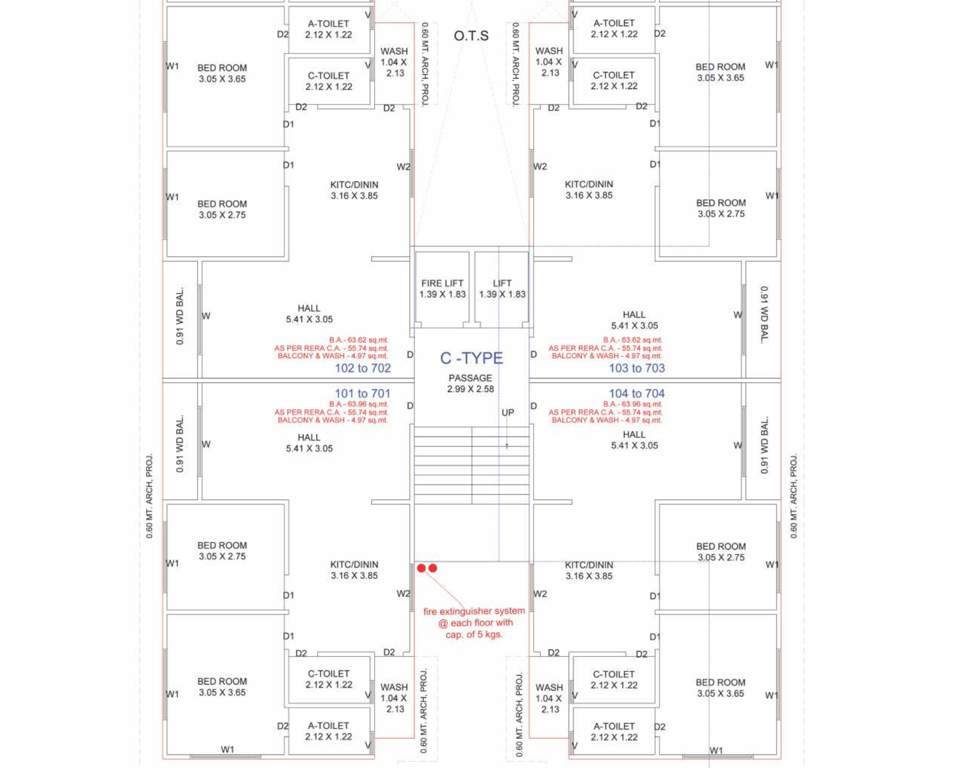  vastu palace building C Cluster Plan