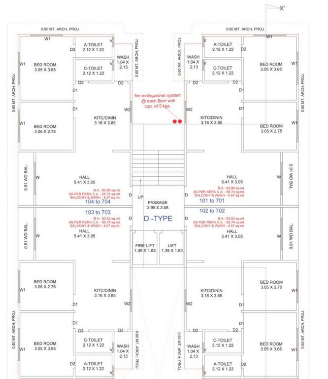 vastu palace building D Cluster Plan