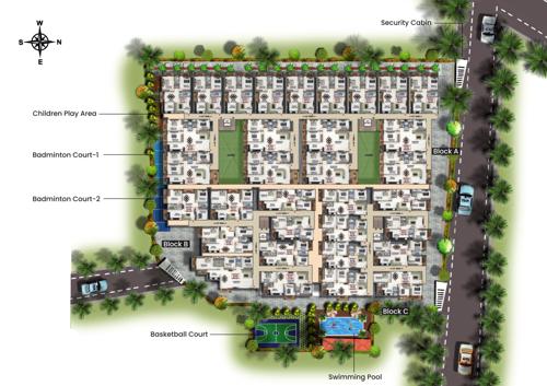  sree-lakshmi-vallabha-residency A To C Cluster Plan For Ground Floor