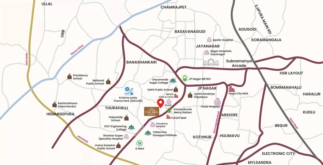  sree lakshmi vallabha residency Location Plan