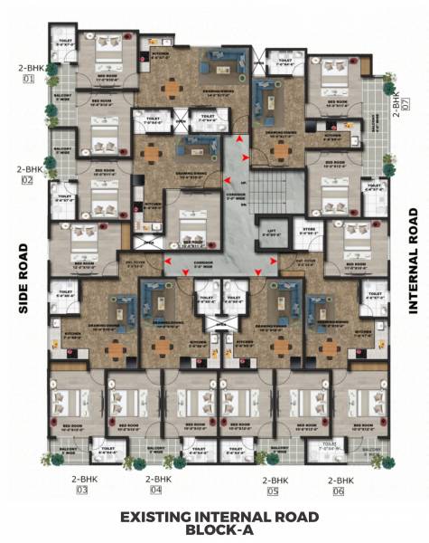  twin-clarus Block A Cluster Plan from 1st to 4th Floor