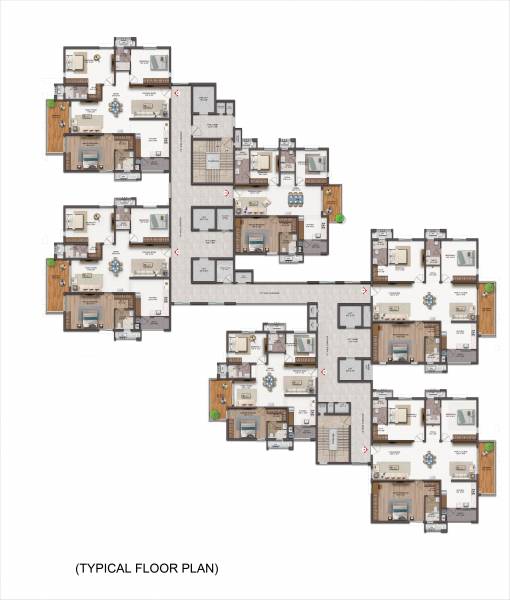  the-vermont Tower -C Cluster Plan for Typical Floor