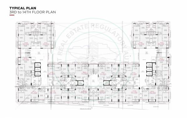  vedant-zade Block A Cluster Plan from 3rd to 14th Floor