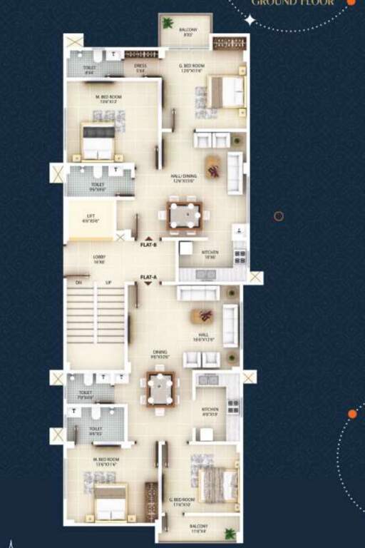  bishnu elite Bishnu Elite Cluster Plan for 3rd Floor