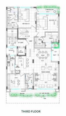  aareem-luxury-homes Cluster Plan for 3rd Floor