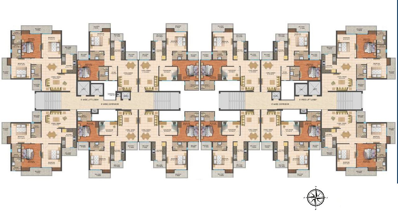  ps apartment Tower A Cluster Plan