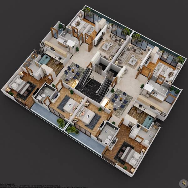  luxury-floors Cluster Plan