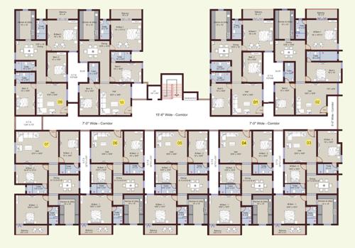 Block F Cluster Plan from 1st to 5th Floor sree-dakshas-nefeli Block F Cluster Plan from 1st to 5th Floor