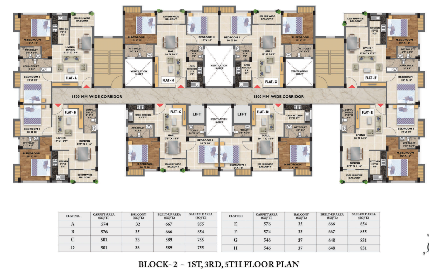 tilottama Tilottama Block 2 Cluster Plan From 1st,3rd To 5th Floor
