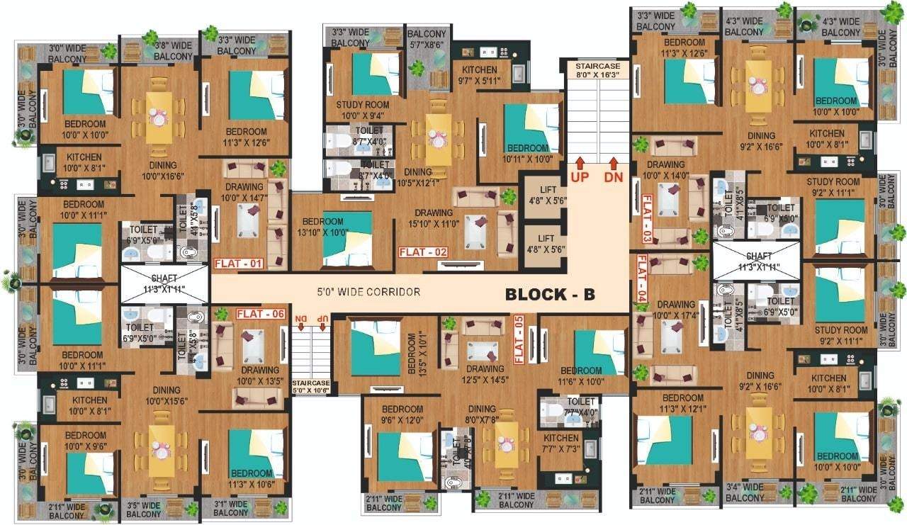 gold avenue Shrishty Gold Avenue Cluster Plan