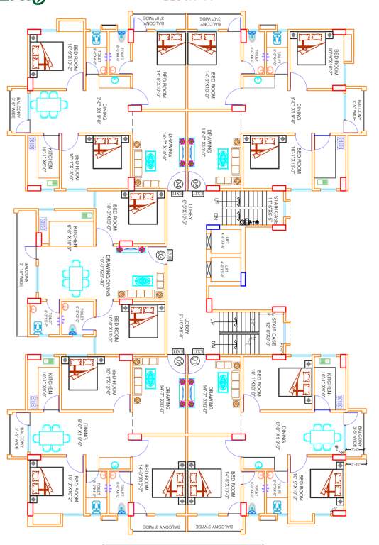  a r green city Tower A Cluster Plan