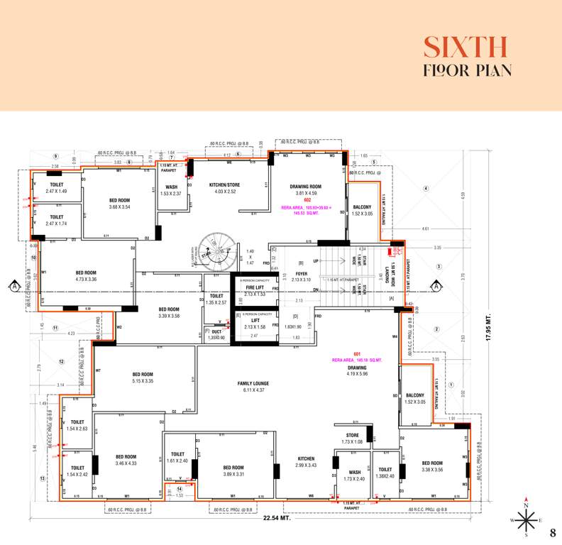  tatva 3 Tatva Cluster Plan for 6th Floor