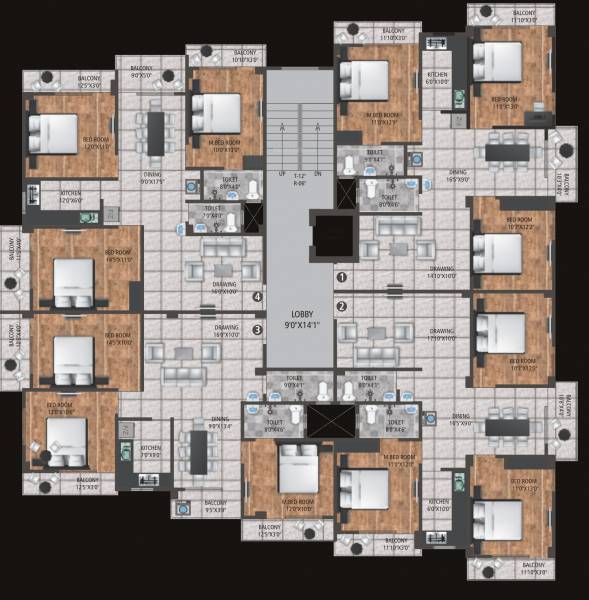  abhishyam-tower Abhishyam Tower Cluster Plan