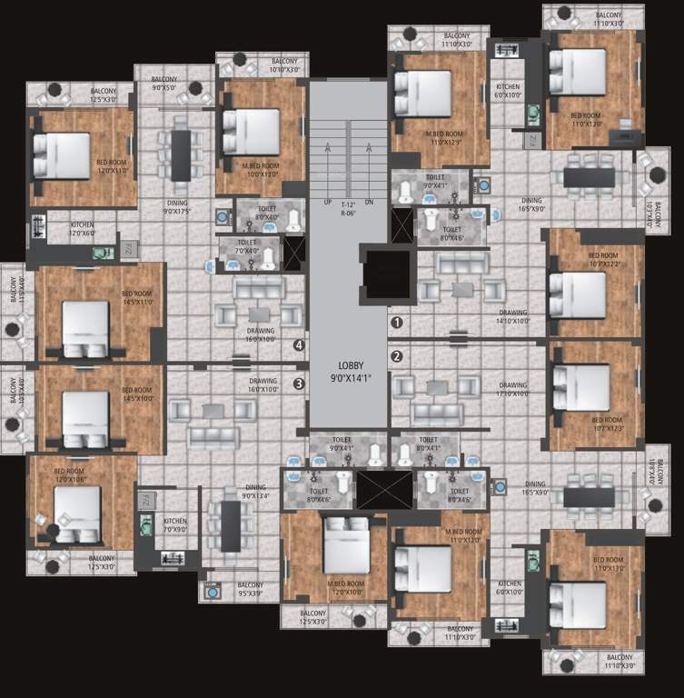  abhishyam tower Abhishyam Tower Cluster Plan