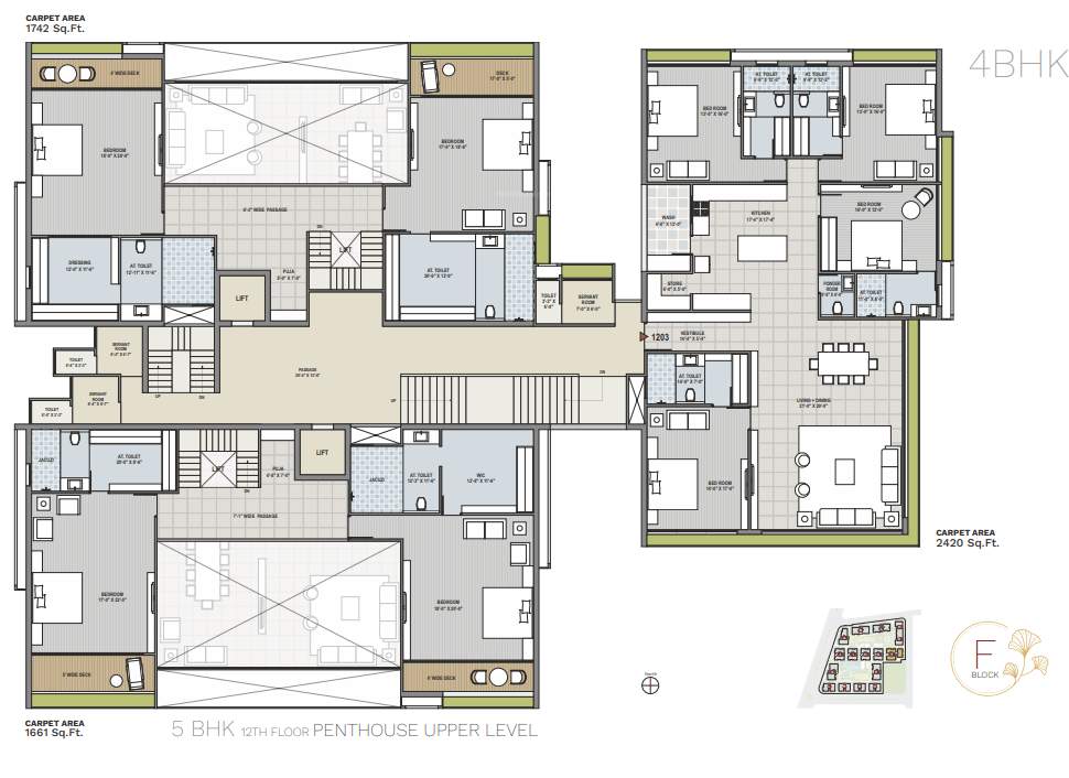 ercole Block F Cluster Plan for 12th Floor