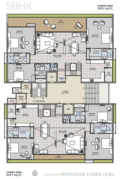 ercole Block G Cluster Plan for 11th Floor