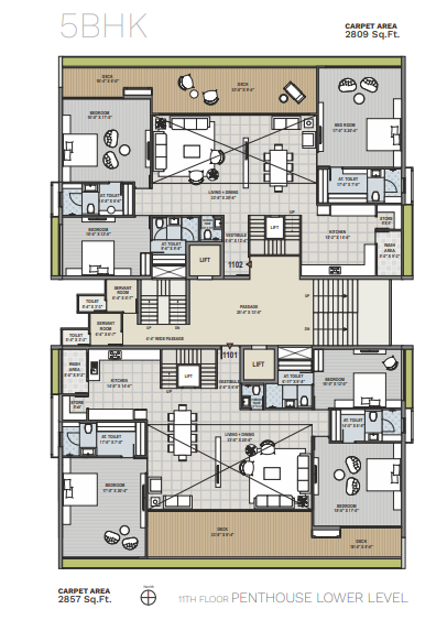ercole Block I Cluster Plan for 11th Floor