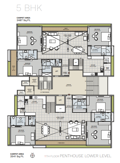 ercole Block J Cluster Plan for 11th Floor