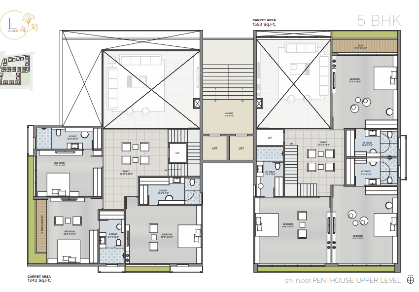 ercole Block L Cluster Plan for 12th Floor