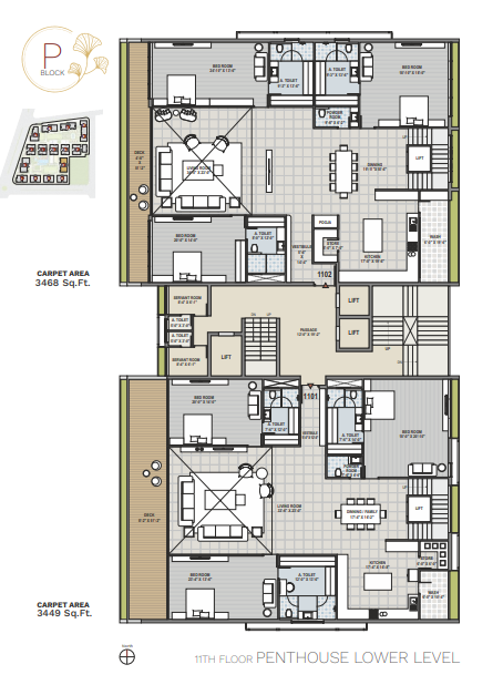 ercole Block P Cluster Plan for 11th Floor