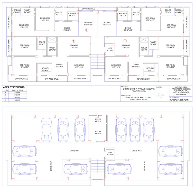  chhitij shobha prakash enclave Tower A Cluster Plan