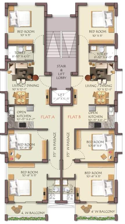 ncb dreams villa Cluster Plan