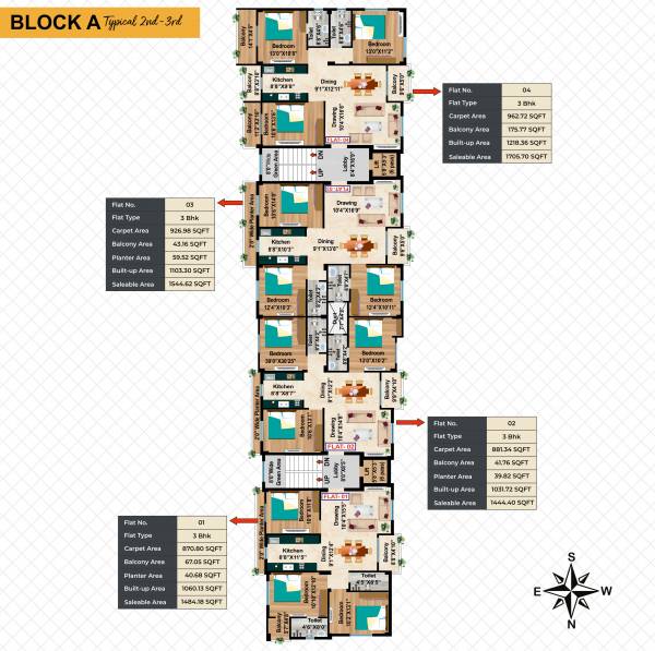 jagmohan-enclave Tower A Cluster Plan