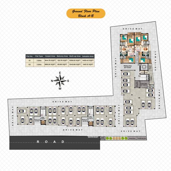  jagmohan-enclave Tower A & Tower B Cluster Plan