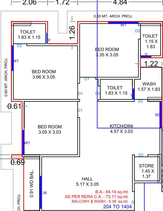 vastu elesta Tower A Cluster Plan from 1st to 14th Floor