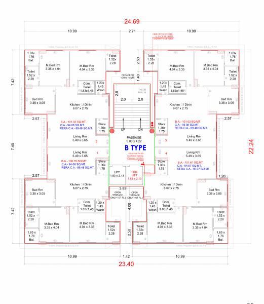 Tower B Cluster Plan from 1st to 10th Floor anjani-elegance Tower B Cluster Plan from 1st to 10th Floor
