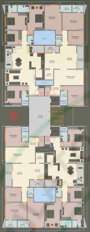  shreyas arise Block B Typical Cluster Plan