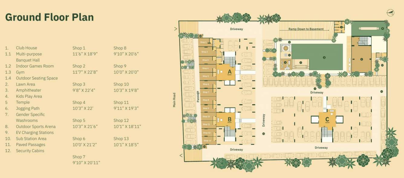  madhuban kadamb Block A B C Cluster Plan