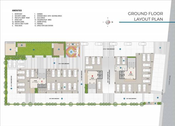  rudra-icon Tower A Cluster Plan for ground Floor